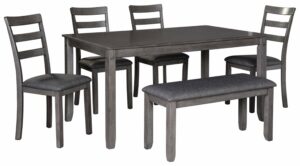 Signature Design by Ashley Bridson 6-Piece Dining Set with Table, Chairs & Bench
