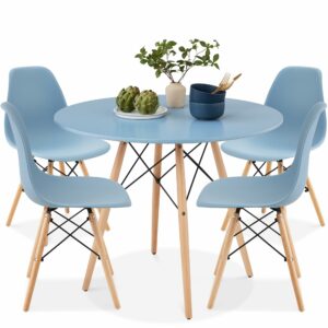 Best Choice Products 5-Piece Dining Set, Mid-Century Modern Table & Chairs