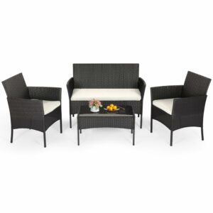 FDW 4-Piece Patio Set with Coffee Table