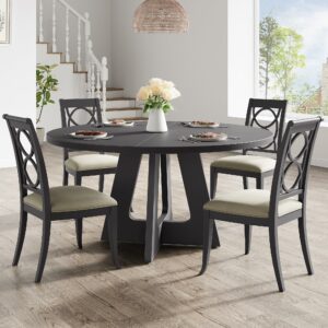 GarveeHome 47-Inch Round Dining Table Set (No Chairs)