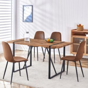 UELKS 55-Inch Dining Table Set (4 Chairs)