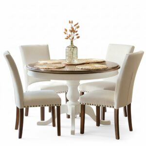 COLAMY Upholstered Parsons Dining Chairs (Set of 4)