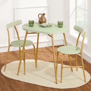 Best Choice Products 3-Piece Oval Dining Table Set w/ 2 Chairs