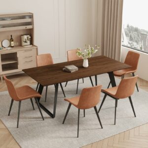 ZckyCine Extendable Dining Table Set for 6 (63"-79")
