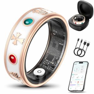 PJIVE Smart Ring with Blood Pressure & Heart Rate Monitor