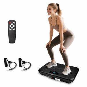 Shake Plate Vibration Exercise Machine for Lymphatic Drainage Massager & Weight Loss, 400 lbs Capacity Whole Body Vibrating Plate Workout for Women and Men Black