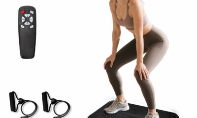 Shake Plate Vibration Exercise Machine for Lymphatic Drainage Massager & Weight Loss, 400 lbs Capacity Whole Body Vibrating Plate Workout for Women and Men Black product image