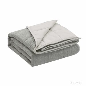 Satwip Cooling Weighted Blanket 12-Pound Twin Size 48x72-Inch