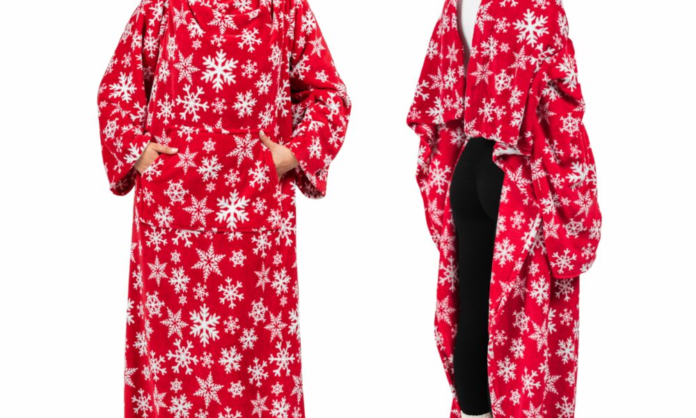PAVILIA Wearable Fleece Blanket with Sleeves product image