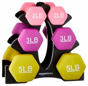 Amazon Basics Neoprene Dumbbell Set (2, 3, 5-Pound) product image