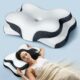Osteo Sustained Cervical Health Neck Pillow, Contour Zoned Design Ergonomic Pillow for Pain Relief, No-Temperature Affected Memory Foam Pillows, Cooling Pillow Support Side, Back, Stomach Sleeper Dark Gray product image
