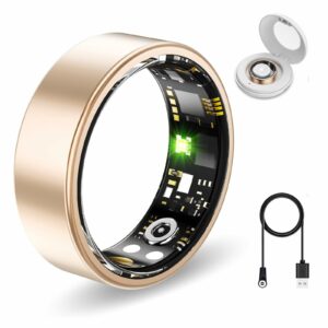 Aichiken Smart Ring Fitness Tracker with Heart Rate, Blood Oxygen & Sleep Monitor