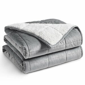 YnM Sherpa 10lbs Weighted Blanket 50x60-Inch