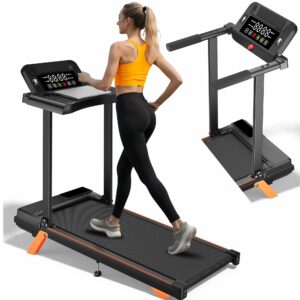 EVKRUN 12% Incline Treadmill Desk 8.0MPH 300LBS