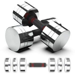 Synergee 5-20 lbs Adjustable Dumbbell Set (2-Pack)