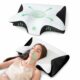 Memory Foam Cervical Pillow, 2-in-1 Ergonomic Neck Support Pillow with Armrest & Ear Hole, Contour Orthopedic Bed Pillow for Pain Relief, Adjustable Height for Side, Back & Stomach Sleepers Black product image
