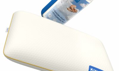 Cervical Neck Pillow for Sleeping – Ergonomic Memory Foam Pillow for Neck Pain Relief – Orthopedic Contour Pillow for Neck and Shoulder Support Gold King-Size product image