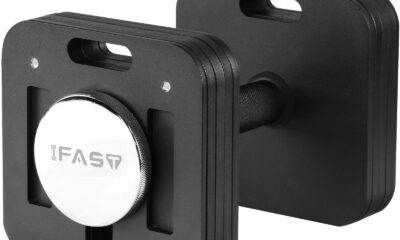 IFAST Adjustable Dumbbells 50LB Single Square Dumbbell 9 in 1 Free Weights for Multiweight Options Quick-Lock Adjustable Dumbbell Sets with Anti-Slip Steel Handle for Full-Body Home Gym Workouts product image
