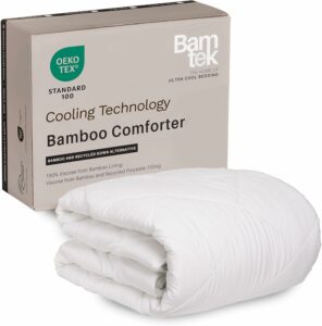 100% Viscose Derived from Bamboo Comforter, Cooling Comforter, Duvet Insert, Breathable, Extra Fluffy, Lightweight Comforters, King Size White King product image