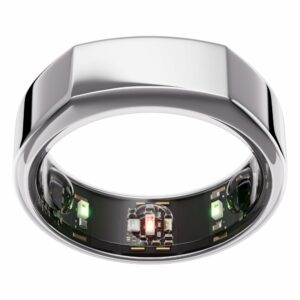 Oura Ring Gen3 Heritage - Silver - Size 13 - Smart Ring - Size First with Oura Ring Gen3 Sizing Kit - Sleep Tracking Wearable - Heart Rate - Fitness Tracker - 5-7 Days Battery Life Heritage Silver 13 product image