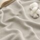 Bedsure GentleSoft 100% Cotton Blanket Queen Size for Bed - Breathable and Lightweight, Soft Cozy Textured Herringbone Woven Blanket for Summer, Linen Beige, 90x90 inches 01 - Linen Beige Queen (90" x 90") product image