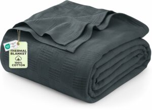 Utopia Bedding 350GSM 90x90-Inch Cotton Blanket