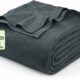 Utopia Bedding Smoke Gray 100% Cotton Blanket [Queen Size - 90x90 Inch] 350GSM Lightweight, Soft and Breathable Thermal Blanket for All Seasons Smoke Gray Queen product image