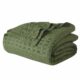VHC Brands 100% Cotton Waffle Weave Queen Blanket 90"x90", Decorative Lightweight Spring and Summer Throw Blanket, Bedroom Decor for Bed, Couch, or Sofa, Olive Green Olive Green Queen (90"x90") product image