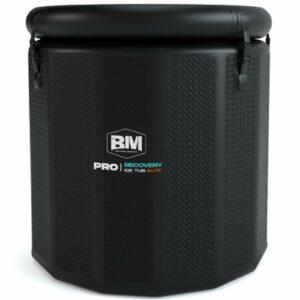 Inflatable Ice Bath Tub for Athletes - Cold Plunge Tub Compatible Water Chiller, Insulated Lid, EVA Groundsheet, Backpack, 187 Gallon, 39" L x 39" W x 35.4" H ICE TUB ELITE product image