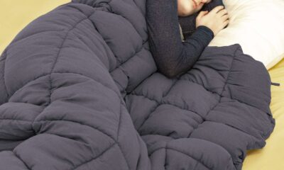 JungleA Weighted Blanket for Adults(15lbs,48"x72",100% Cotton,Grey),Cooling and Breathable Heavy Blanket with Safety Beads for Teens,Women, Men, Kids,Suitable for All-Season 48 x 72 inches product image