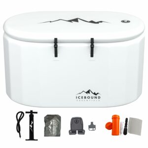 Inflatable Cold Plunge Tub - White - 135 Gallon Ice Bath - Chiller Compatible 135gal White product image