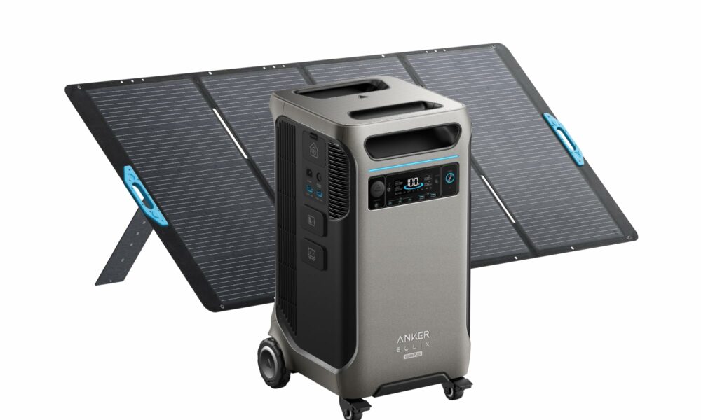 Anker SOLIX F3800 Plus Portable Power Station (Upgraded Version) with 400W Solar Panel, 3840Wh, 3,200W Solar Input, Generators for Home Use, Works with Generator, For Power Outages, and Emergencies 400W Solar Panel+Anker SOLIX F3800 Plus product image