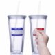 Cupture Classic Insulated Double Wall Tumbler Cup with Lid, Reusable Straw & Hello Name Tags - 24 oz, 2 Pack (clear) Clear 24 ounces product image