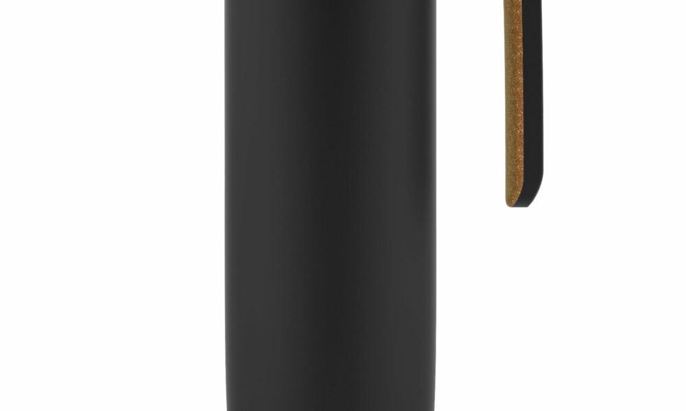 Ello Magnet 18oz Vacuum Insulated Stainless Steel Travel Mug with Side Handle and Leak-Proof Slider Lid and Built-in Coaster, Keeps Hot for 5 Hours Matte Black product image