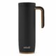 Ello Magnet 18oz Vacuum Insulated Stainless Steel Travel Mug with Side Handle and Leak-Proof Slider Lid and Built-in Coaster, Keeps Hot for 5 Hours Matte Black product image