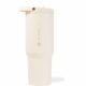 HydroJug Sport - Stainless Steel Tumbler with Straw, Vacuum Insulated, 32oz Leakproof Water Bottle, Ergonomic Design, Reusable, Dishwasher Safe, Rubber Base, Durable for Gym or Outdoors, Cream 32oz Cream product image