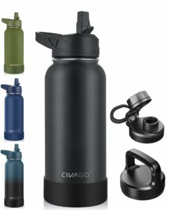 CIVAGO 32oz Insulated Water Bottle with Straw
