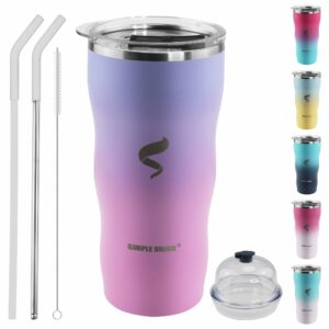 SIMPLE DRINK 20oz Insulated Tumbler with Straw