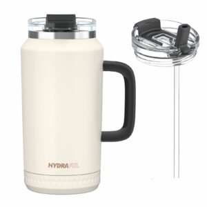 Hydraful 64oz Insulated Tumbler with Handle and Straw