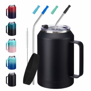 VICKNIY 32oz Insulated Tumbler with Handle & Straw Lid