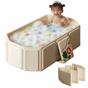 FunTankie Foldable Toddler Bath Tub for Shower