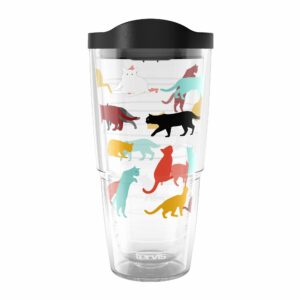 Tervis Pet Love Made in USA Double Walled Insulated Tumbler Travel Cup Keeps Drinks Cold & Hot, 24oz, Cat Pounce Love Cat Pounce Love 24oz