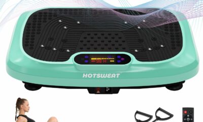 HOTSWEAT Vibration Plate Exercise Machine for Lymphatic Drainage, Power Plate Vibrating Platform, Shaker for Weight Loss, Exercise Board with 120 Levels for Home Gym Blue product image