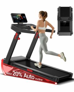 UMAY Fitness Treadmill 3-Level Incline Folding 300LBS