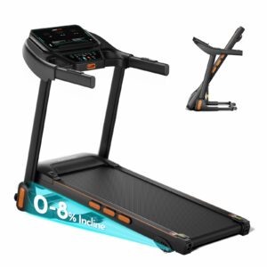 LIJIUJIA 3.0HP Folding Treadmill with Incline 300 lbs