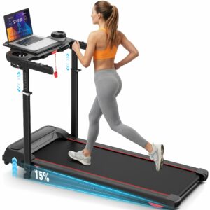 ANCHEER 15% Incline Walking Pad Treadmill 450 lbs
