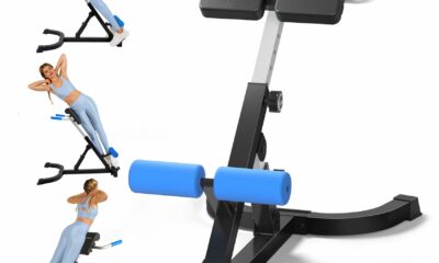 Foldable Back Extension Machine, Roman Chair, Adjustable Ab Back Extension Machine,Core Strength Trainer,Back Exercise Machine for Glute,Ab Workouts,Full All-in-One Body Workout&Home Gym Fitness(Blue) product image