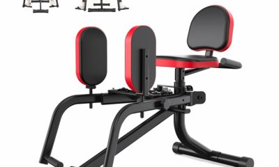 2-in-1 Hip Abductor and Adductor Machine, Inner and Outer Thigh Exercise Equipment, Leg Workout Machine for Home Gym Red product image