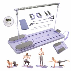 Pilates Reformer Board, Foldable Pilates Reformer Kit,Portable Pilates Machine for Women Girls，All-in-1 Multi-Purpose Abs Core Pilates Equipment Workout for Home Office Indoor product image