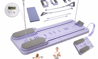 Pilates Reformer Board, Foldable Pilates Reformer Kit,Portable Pilates Machine for Women Girls,All-in-1 Multi-Purpose Abs Core Pilates Equipment Workout for Home Office Indoor product image